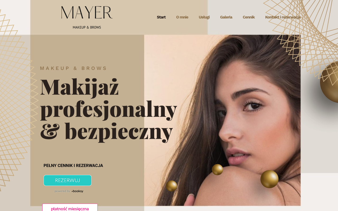 Zrzut ekranu strony głównej dorotamayer.pl (desktop)