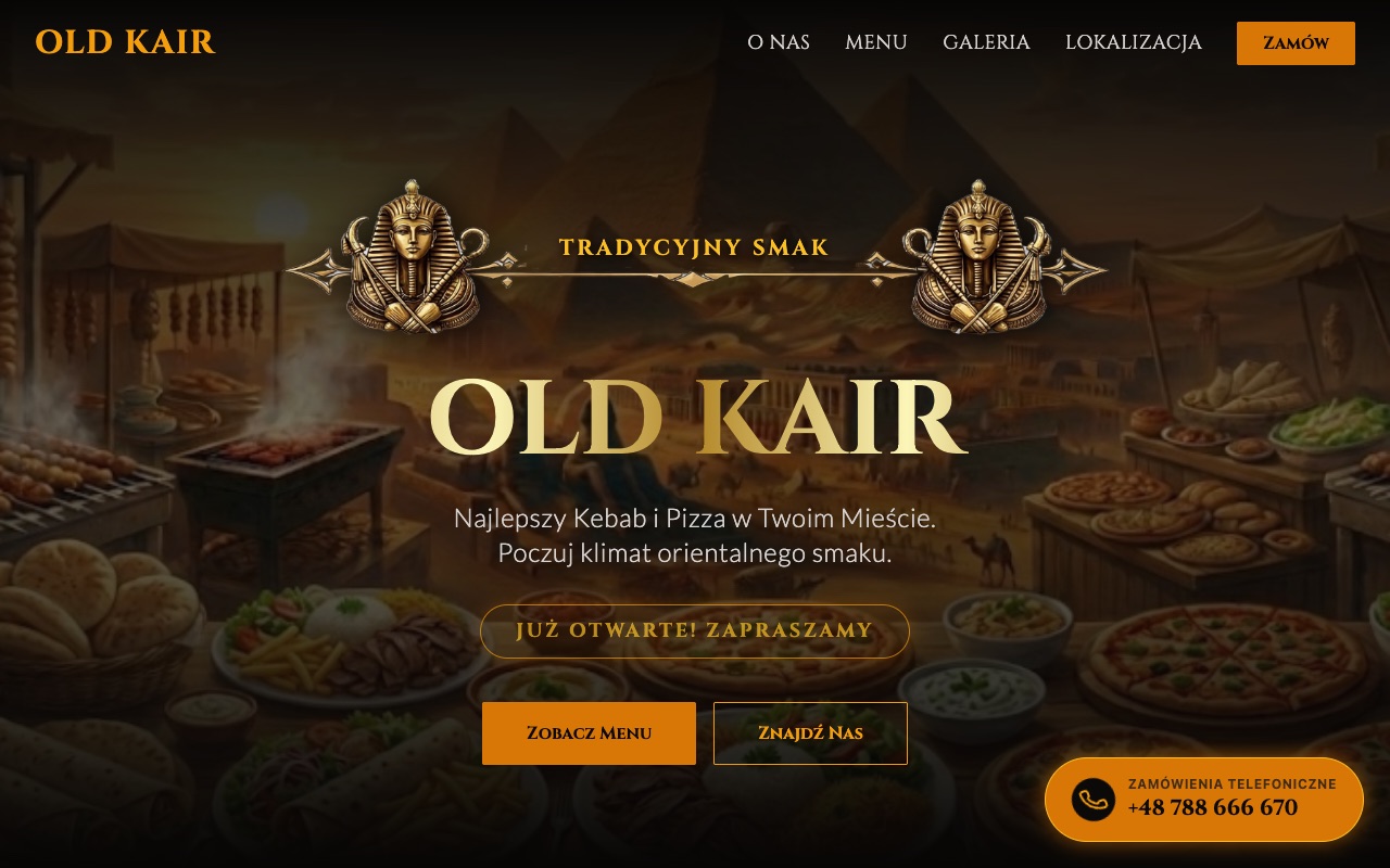 Zrzut ekranu strony głównej oldkair.pl (desktop)